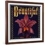 Highland Beautiful Brand - Highland, California - Citrus Crate Label-Lantern Press-Framed Art Print