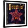 Highland Beautiful Brand - Highland, California - Citrus Crate Label-Lantern Press-Framed Art Print