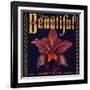 Highland Beautiful Brand - Highland, California - Citrus Crate Label-Lantern Press-Framed Art Print