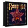 Highland Beautiful Brand - Highland, California - Citrus Crate Label-Lantern Press-Framed Stretched Canvas