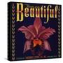 Highland Beautiful Brand - Highland, California - Citrus Crate Label-Lantern Press-Stretched Canvas