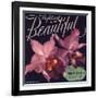 Highland Beautiful Brand - Highland, California - Citrus Crate Label-Lantern Press-Framed Art Print