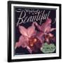 Highland Beautiful Brand - Highland, California - Citrus Crate Label-Lantern Press-Framed Art Print