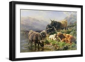 Highland Cattle-William Watson-Framed Giclee Print