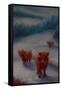 Highland Cattle-Lee Campbell-Framed Stretched Canvas