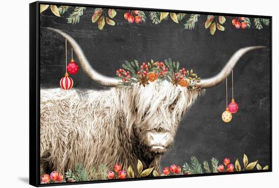 Highland Christmas-Kim Allen-Framed Stretched Canvas