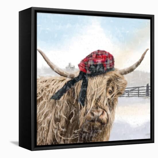 Highland Cow 002-Clare Davis London-Framed Stretched Canvas