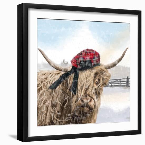 Highland Cow 002-Clare Davis London-Framed Giclee Print