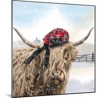 Highland Cow 002-Clare Davis London-Mounted Giclee Print