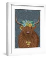 Highland Cow Bohemian 1-Fab Funky-Framed Art Print