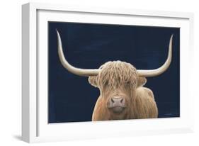 Highland Cow Navy-James Wiens-Framed Art Print