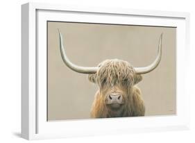 Highland Cow Neutral-James Wiens-Framed Art Print