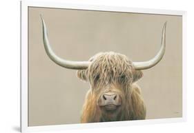 Highland Cow Neutral-James Wiens-Framed Art Print