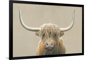 Highland Cow Neutral-James Wiens-Framed Art Print