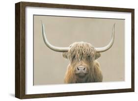 Highland Cow Neutral-James Wiens-Framed Premium Giclee Print