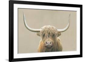 Highland Cow Neutral-James Wiens-Framed Art Print