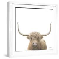 Highland Cow Sepia Sq-James Wiens-Framed Art Print