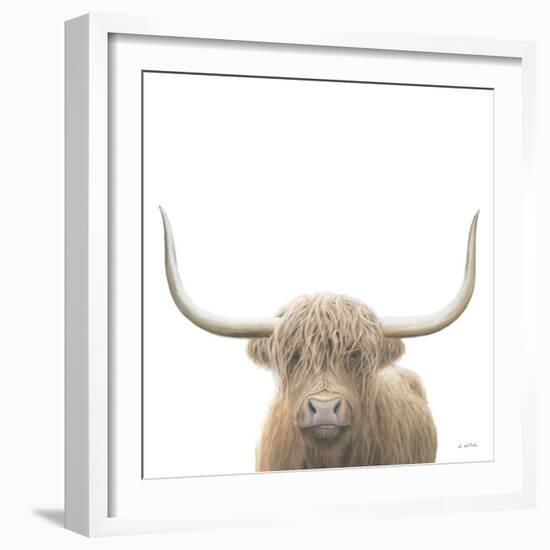 Highland Cow Sepia Sq-James Wiens-Framed Art Print