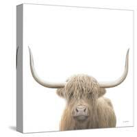 Highland Cow Sepia Sq-James Wiens-Stretched Canvas