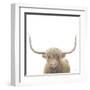 Highland Cow Sepia Sq-James Wiens-Framed Art Print