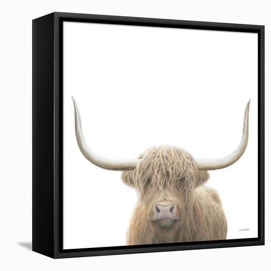 Highland Cow Sepia Sq-James Wiens-Framed Stretched Canvas