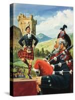 Highland Dancing-null-Stretched Canvas