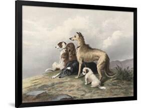 Highland Dogs-Edwin Henry Landseer-Framed Art Print