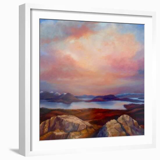 Highland Loch, 2019, (oil on canvas)-Lee Campbell-Framed Giclee Print