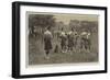 Highland Pipers Practising in Hyde Park-null-Framed Giclee Print