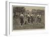 Highland Pipers Practising in Hyde Park-null-Framed Giclee Print