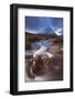 Highland Stream Running Through Rannoch Moor Towards Buachaille Etive Mor Mountain, Scotland-Adam Burton-Framed Photographic Print