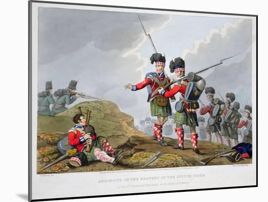 Highland troops at the Battle of Vimeiro, Peninsular War, 1808 (1816)-Matthew Dubourg-Mounted Giclee Print