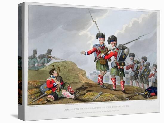 Highland troops at the Battle of Vimeiro, Peninsular War, 1808 (1816)-Matthew Dubourg-Stretched Canvas