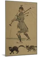 Highlander Playing Bagpipes, 1900-Joseph Crawhall-Mounted Giclee Print