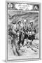 Highlanders Leading their Blinded Officer, WW1-Georges Scott-Mounted Art Print