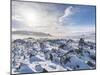 Highlands of Iceland Close to the Ring Road During Winter in Stormy and Sunny Weather Conditions-Martin Zwick-Mounted Photographic Print