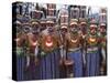 Highlands Warriors Marching Performance at Sing Sing Festival, Mt. Hagen, Papua New Guinea-Keren Su-Stretched Canvas