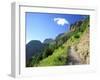 Highline Trail Traverses Under the Garden Wall, Glacier National Park, Montana, USA-Jamie & Judy Wild-Framed Photographic Print