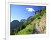 Highline Trail Traverses Under the Garden Wall, Glacier National Park, Montana, USA-Jamie & Judy Wild-Framed Photographic Print