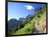 Highline Trail Traverses Under the Garden Wall, Glacier National Park, Montana, USA-Jamie & Judy Wild-Framed Photographic Print