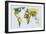 Highly Detailed Political World Map with Labeling. Vector Illustration.-Bardocz Peter-Framed Art Print