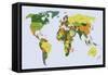 Highly Detailed Political World Map with Labeling. Vector Illustration.-Bardocz Peter-Framed Stretched Canvas
