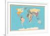 Highly Detailed World Map with Vintage Color.-frees-Framed Art Print