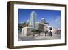 Highrise buildings at the Olympia marina in Barcelona, Catalonia, Spain-null-Framed Art Print