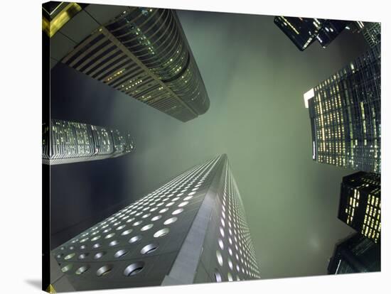 Highrises Soar over the Business District of Central on Hong Kong Island-Andrew Watson-Stretched Canvas