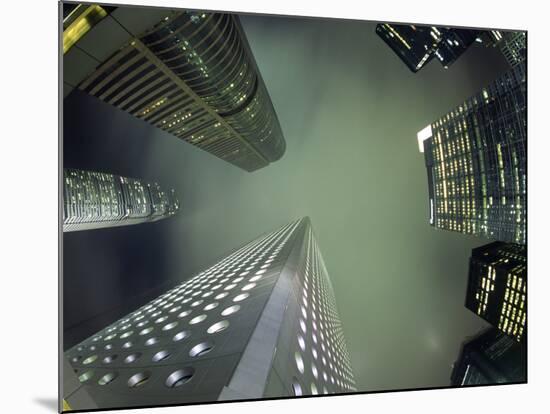 Highrises Soar over the Business District of Central on Hong Kong Island-Andrew Watson-Mounted Photographic Print