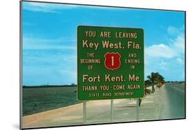 Highway 1, Key West, Florida-null-Mounted Art Print