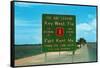 Highway 1, Key West, Florida-null-Framed Stretched Canvas