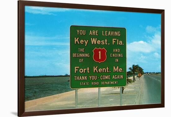 Highway 1, Key West, Florida-null-Framed Art Print
