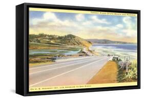 Highway 101 in Southern California, Torrey Pines-null-Framed Stretched Canvas